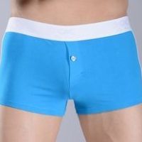 Skyblue first copy cotton boxer with a white belt