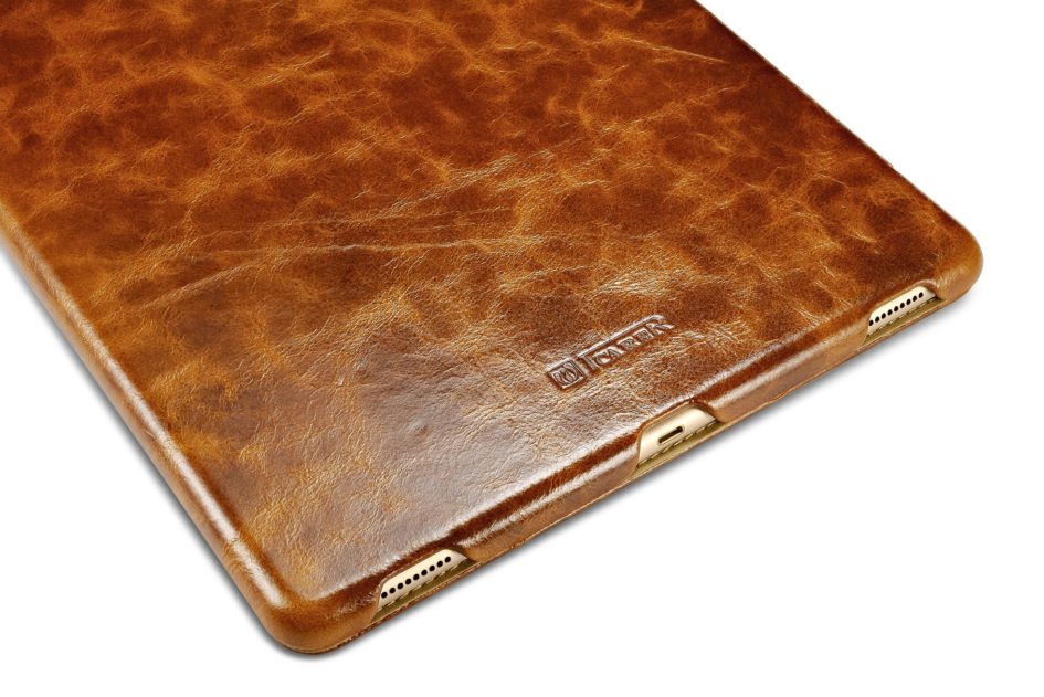 iPad Pro 12.9 inch Oil Wax Vintage Genuine Leather Folio iCarer Case