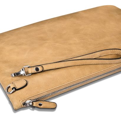 Shenzhou Real leather Latop Zipper Sleeve for Big Size for iPad Pro 12.9, Mac Book Air 13 inch/11 inch