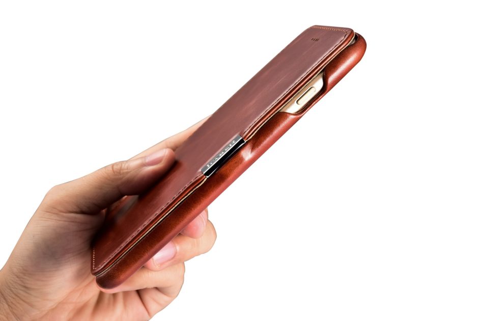 iPhone 7 Plus Vintage Series Side Open Genuine Leather Case