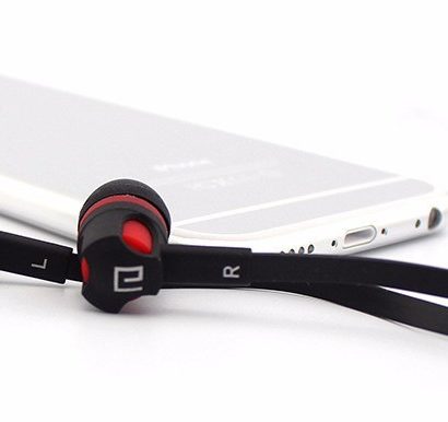 Langston JM26 3.5mm In-ear Flat Wire Headphone Earphone With Mic for iPhone Smartphone Stereo Headset Best Quality With MIC