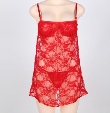 Plus Size red Babydoll